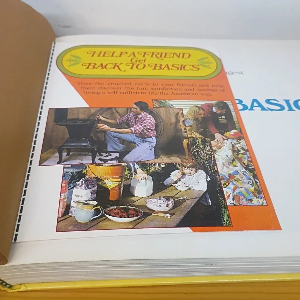 Reader's Digest Back To Basics Traditional American Skills 1981 Hardcover Book